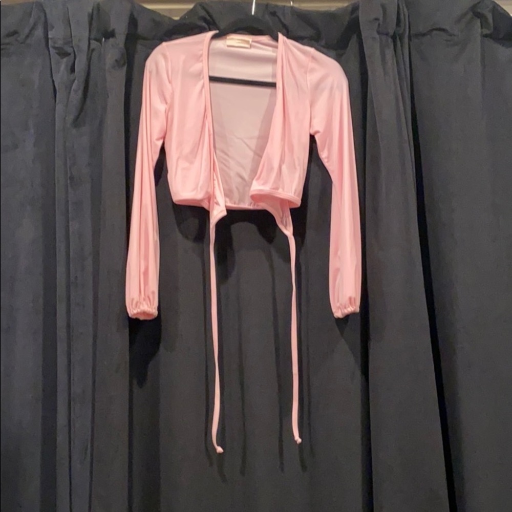 ballet crop and roll over pants set, never worn